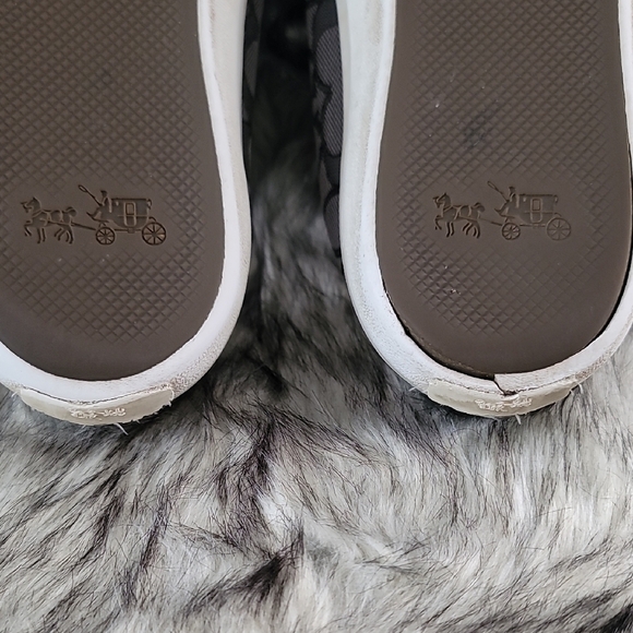 Coach Black and Gray Signature Sneakers - Picture 13 of 16